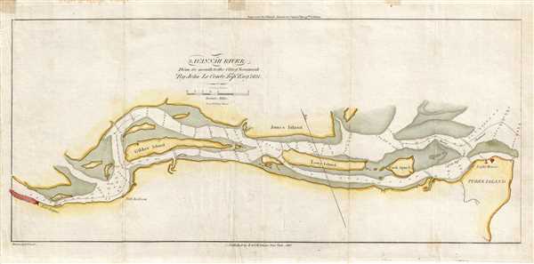 1837 Blunt Maritime Map or Nautical Chart of the Savannah River