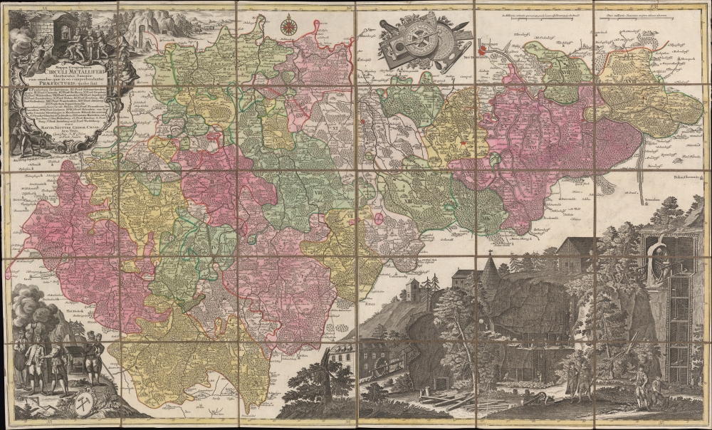 Mappa Geographica Circuli Metalliferi Electoratus Saxoniae cum omnibus quae in eo comprehenduntur Praefecturis... - Main View