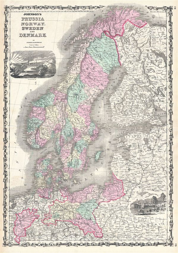 Johnson's Prussia Norway, Sweden and Denmark. - Main View