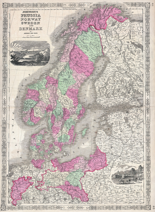 Johnson's Prussia Norway Sweden and Denmark. - Main View