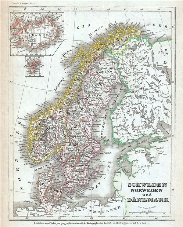 Schweden Norwegen und Danemark.: Geographicus Rare Antique Maps