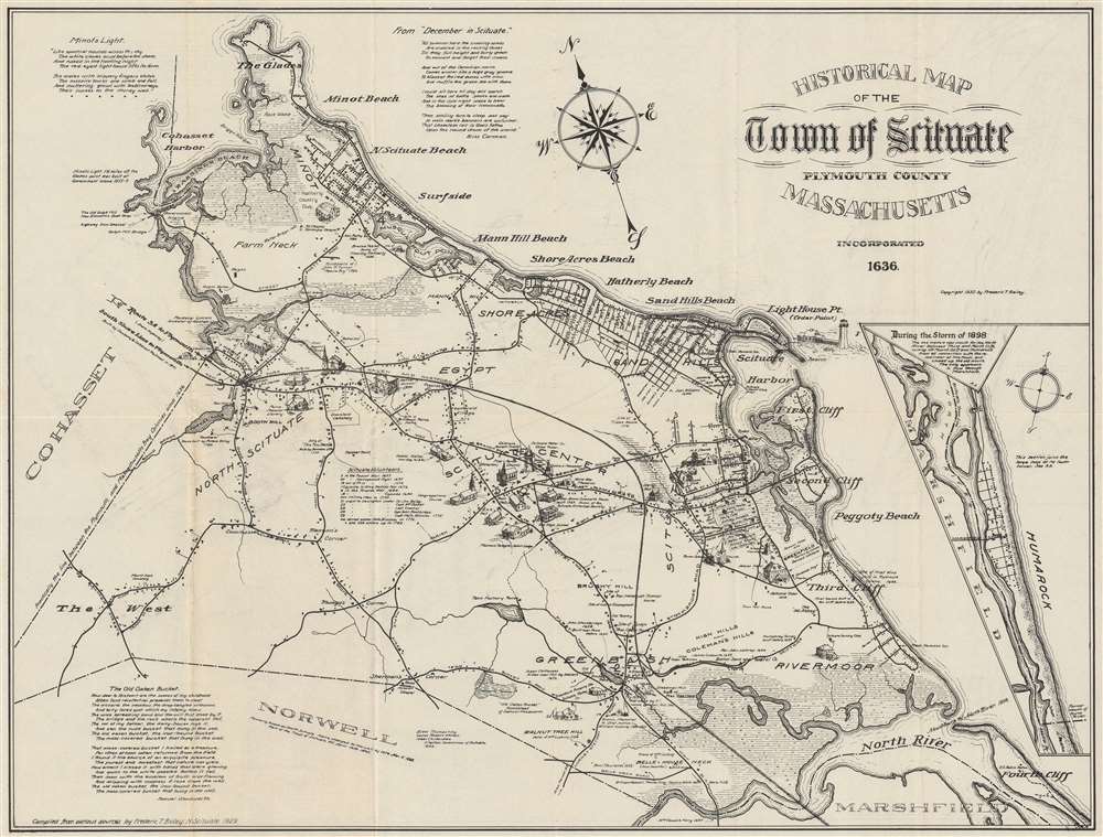 Historical Map of the Town of Scituate Plymouth County Massachusetts. - Main View