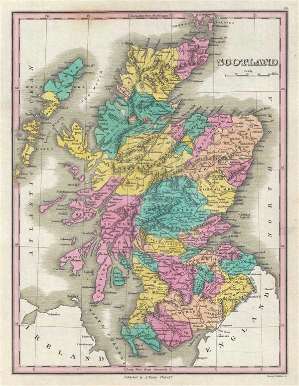 1828 Finley Map of Scotland