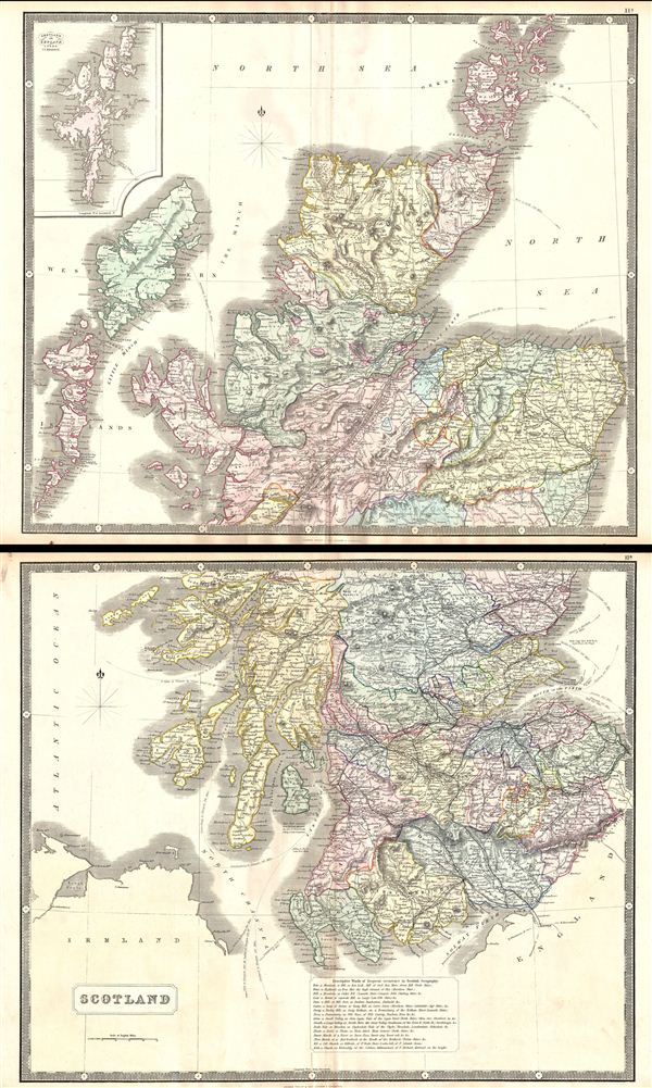 1860 Philip Map of Scotland (2 parts)