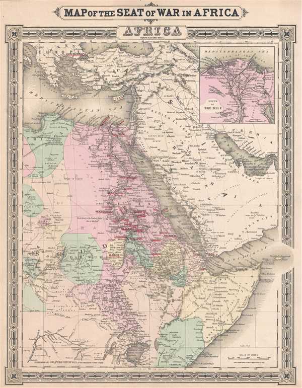 Map of the Seat of War in Africa. Africa North Eastern Sheet. - Main View