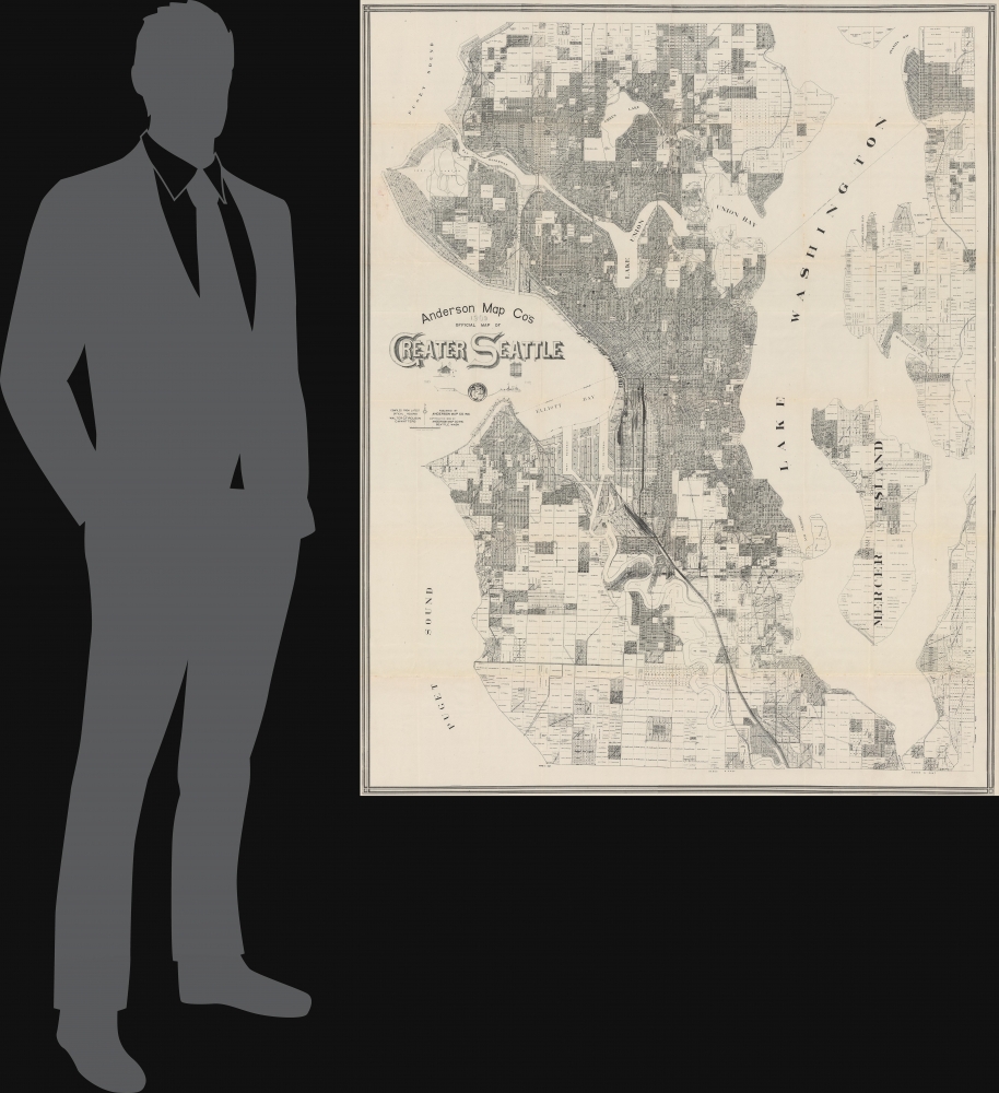 Anderson Map Co's 1909 Official map of Greater Seattle. - Alternate View 1
