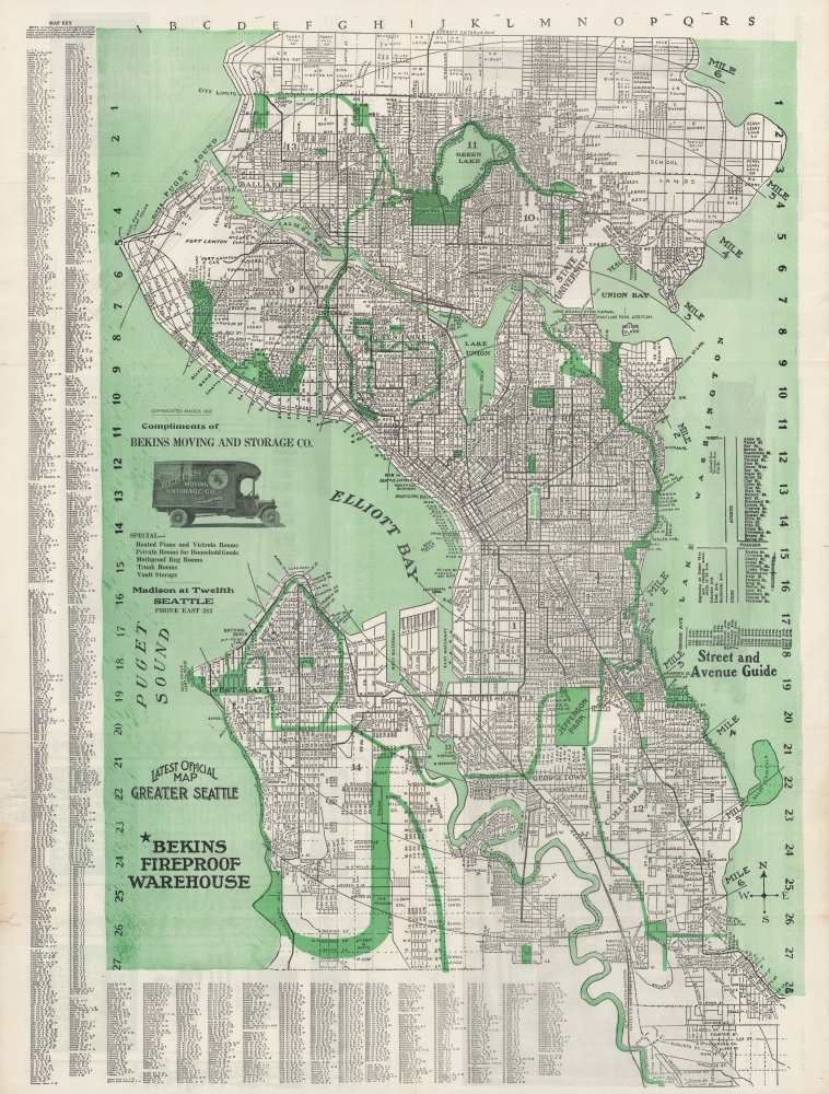 Latest Official Map, Greater Seattle / Latest Map of the City of Seattle. - Main View