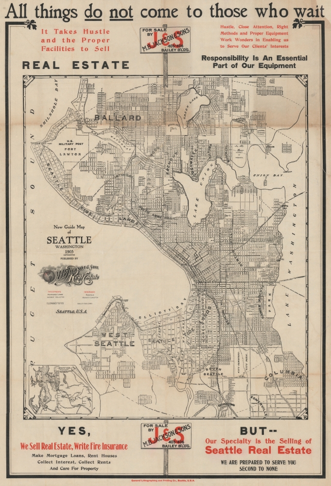 New Guide Map of Seattle Washington. - Main View