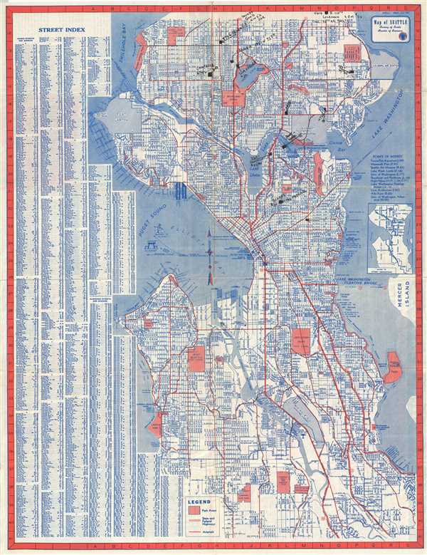 Map of Seattle. - Main View