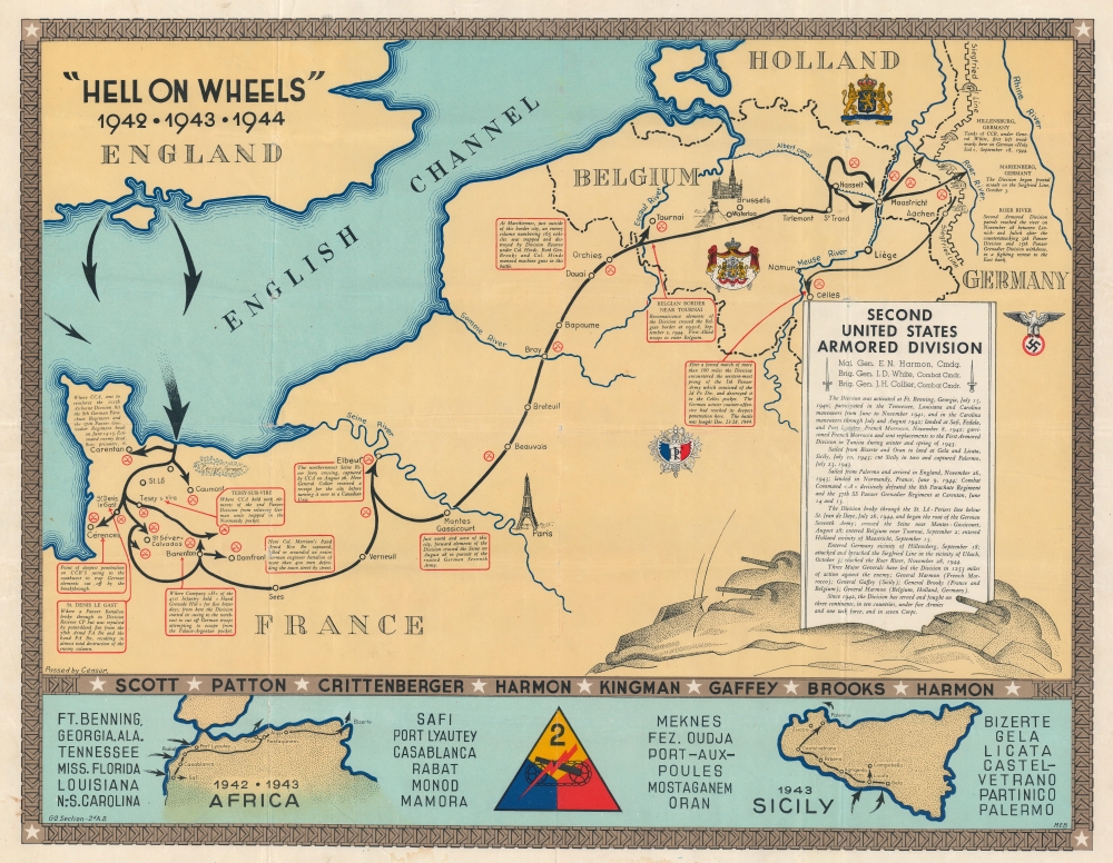 'Hell on Wheels' 1942 - 1943 - 1944. Second United States Armored Division. - Main View