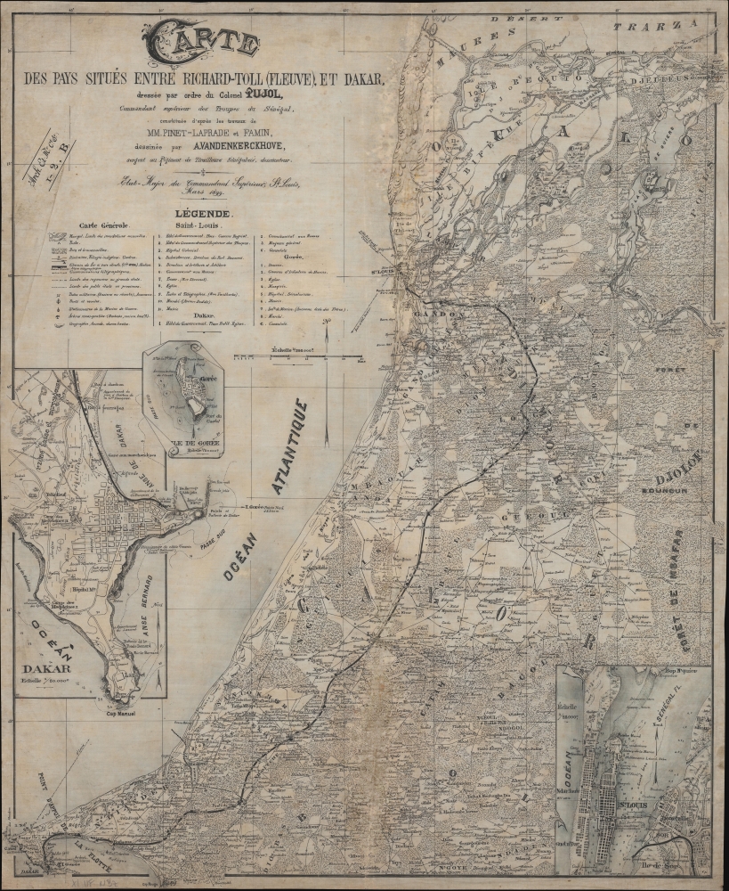 Carte des Pays Situès entre Richard-Toll (Fleuve), et Dakar. - Main View