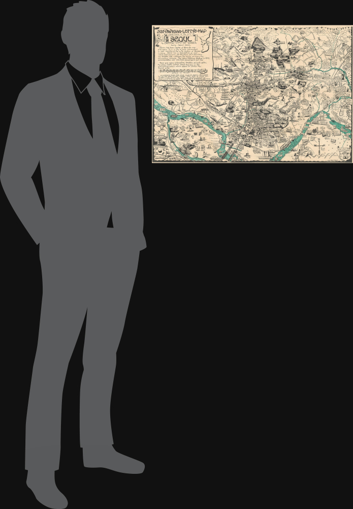 Sgt-Papasan-Lefty's-Map and Cartoon of the City of Seoul the Capital City of Korea. - Alternate View 1