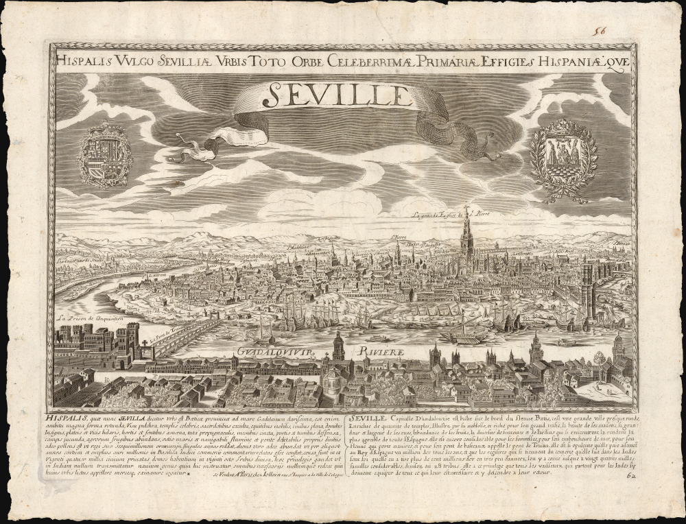 Hispalis Vulgo Sevilliae Urbis Toto Orbe Celeberrimae Primariae Effigies Hispaniae Que Seville. - Main View