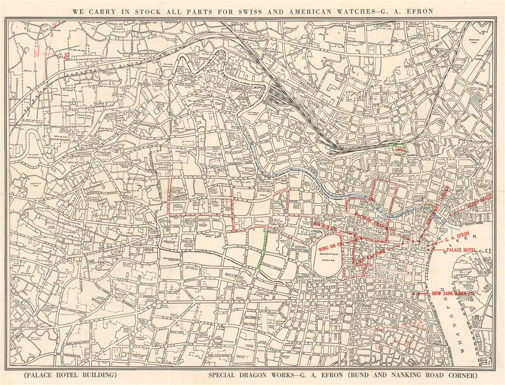 Map of Shanghai. With Compliments of G. A. Efron. - Main View