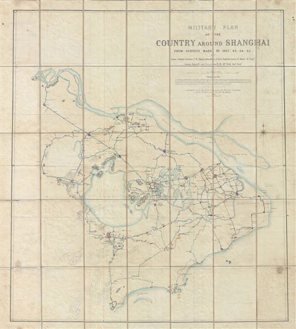 Military Plan of the Country Around Shanghai from Surveys Made in 1862, 63, 64, 65. - Main View