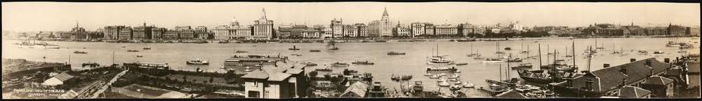 Panoramic View of the Bund Shanghai. August 1929. - Main View