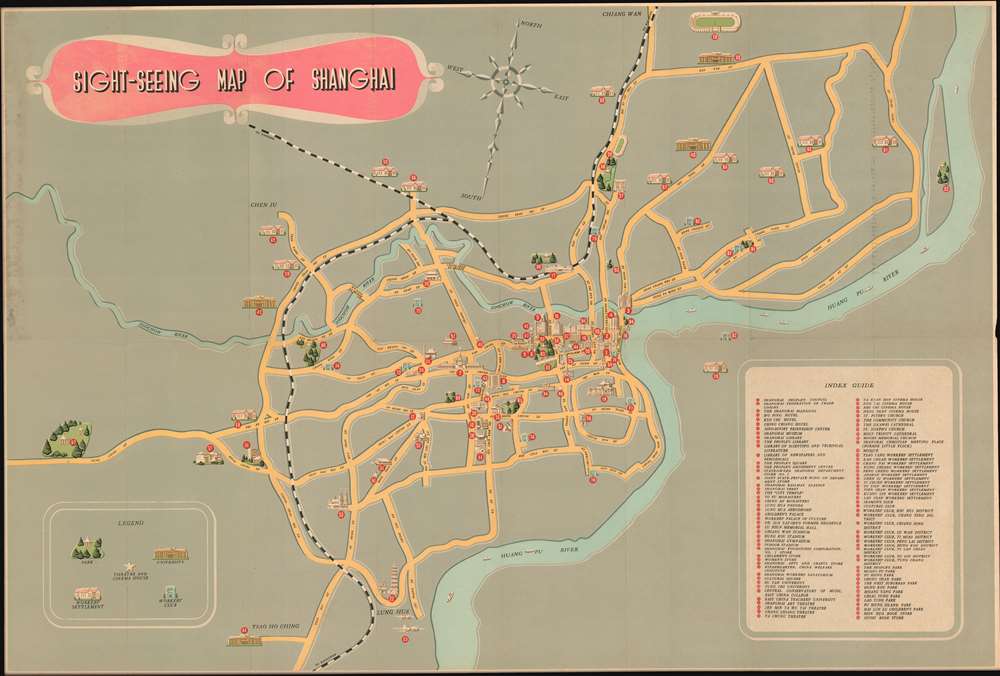 Sight-Seeing Map of Shanghai. - Main View