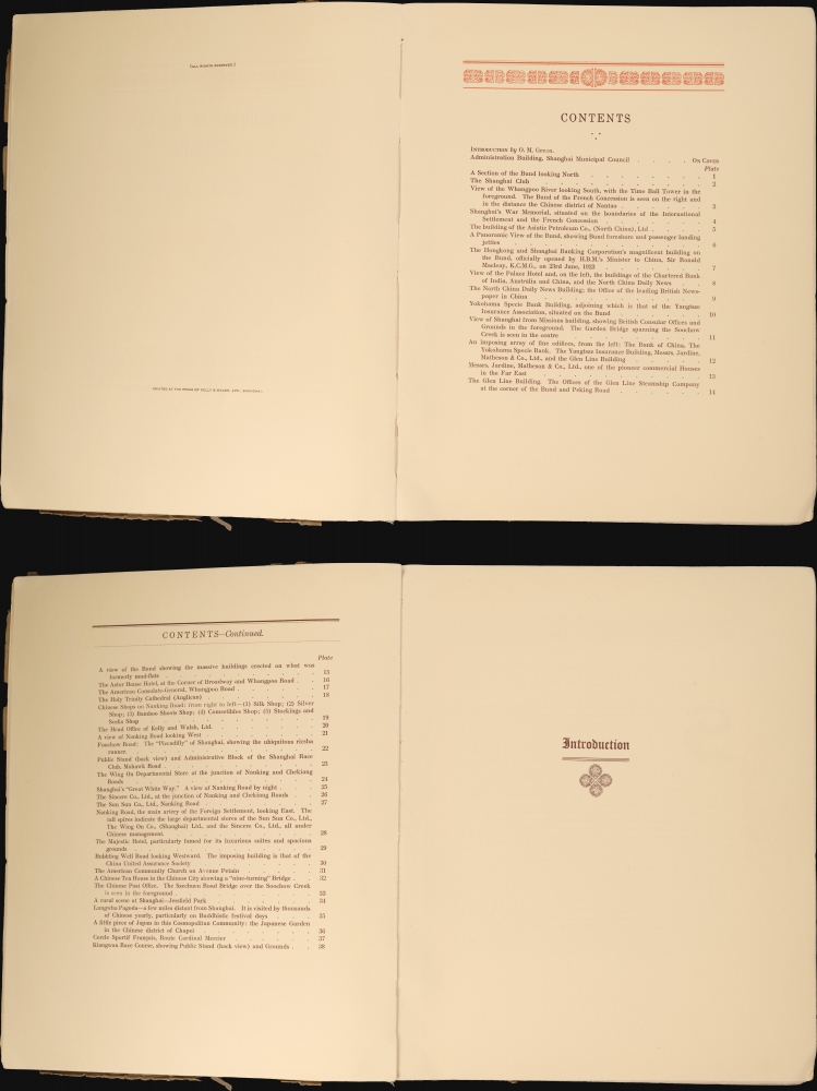 Shanghai of To-day. A Souvenir Album of Thirty-Eight Vandyke Gravure Prints of the 'Model Settlement'. - Alternate View 1