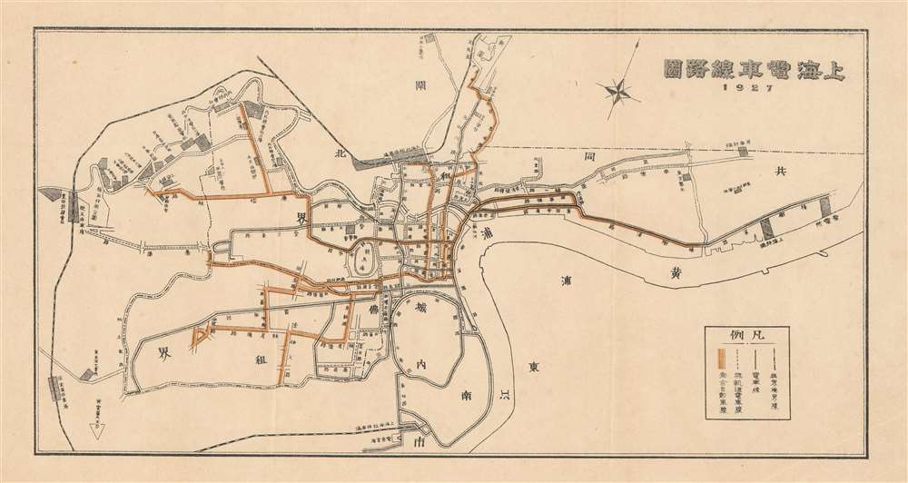 Shanghai Tram Line Map. / 上海電車線務圖 - Main View