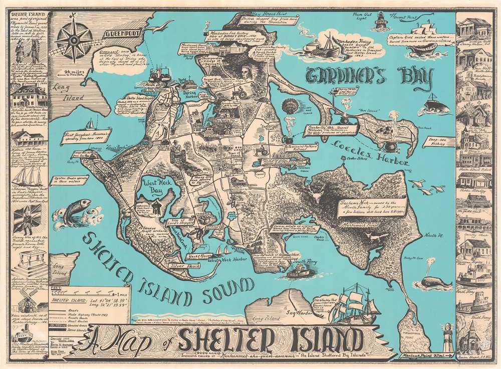 A Map of Shelter Island. - Main View