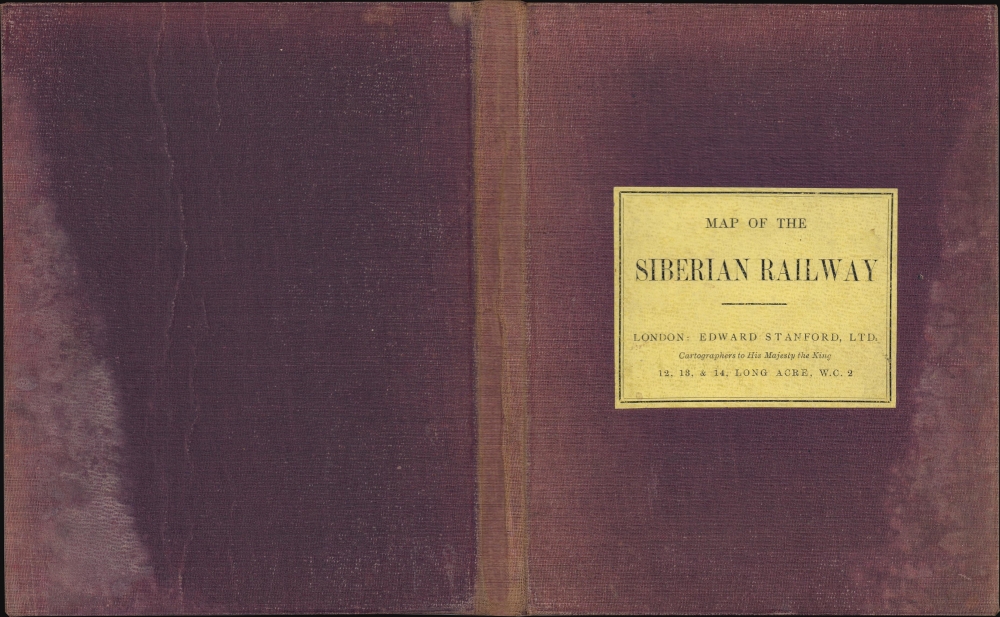 Stanford's Map of the Siberian Railway, the Great Land Route to China and Korea. - Alternate View 2