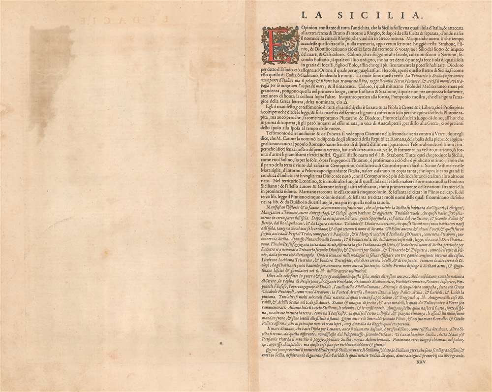 Siciliae Veteris Typus ex Conatibus geographicis Ab. Ortelij. - Alternate View 1