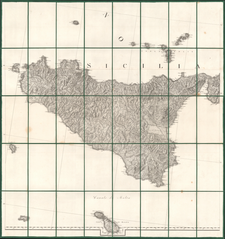 [Carta della Sicilia con l'antica e la moderna divisione in Valli.] - Main View