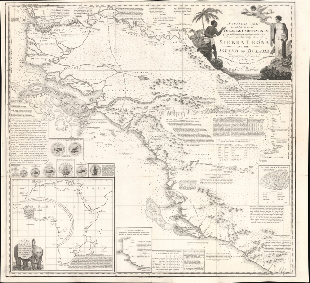 1795 Wadstrom Map of Sierra Leone (Slave Trade, Abolitionalist Colonialism)
