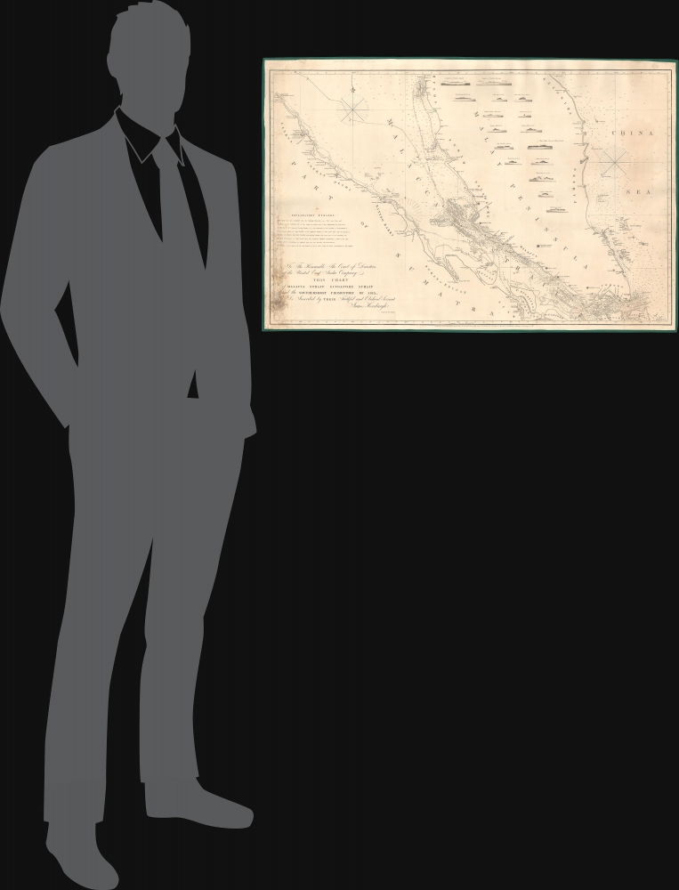 To The Honourable The Court of Directors of the United East India Company This Chart of Malacca Strait Singapore Strait and the Southernmost Promontory of Asia, is Inscribed by their Faithful and Obedient Servant James Horsburgh. - Alternate View 1