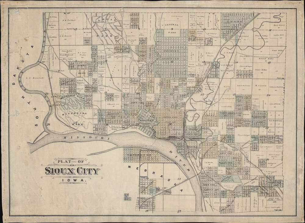 Plat of Sioux City Iowa. - Main View