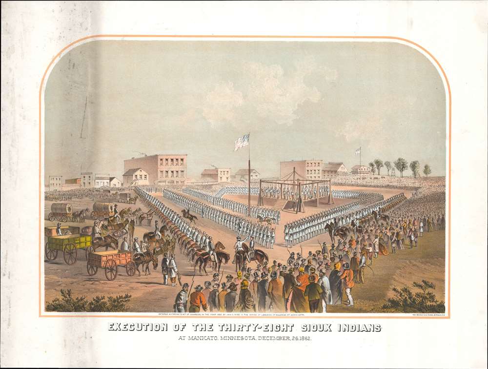 Execution of the thirty-eight Sioux Indians, at Mankato, Minnesota, December, 26, 1862. - Main View