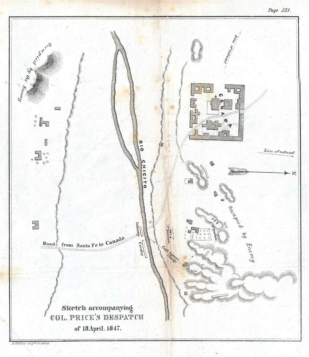 Sketch accompanying Col. Price's Despatch of 18 April 1847. - Main View
