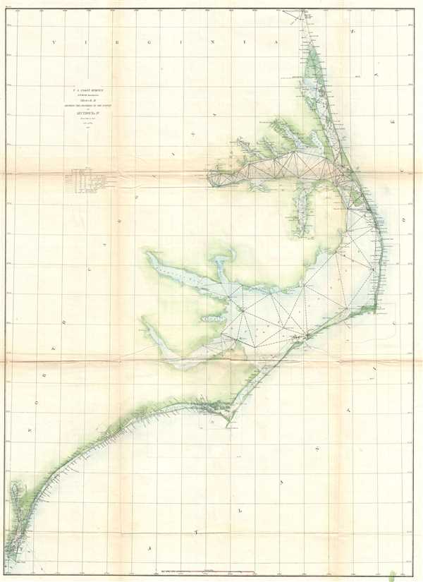 Sketch D Showing the Progress of the Survey in Section IV 1845 to 1857. - Main View