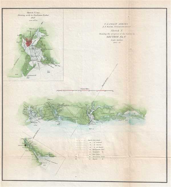 Sketch E Showing the progress of the Survey in Section No. V. - Main View