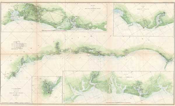 Sketch E Showing the Progress of the Survey in Section No. V from 1847 to 1857. - Main View