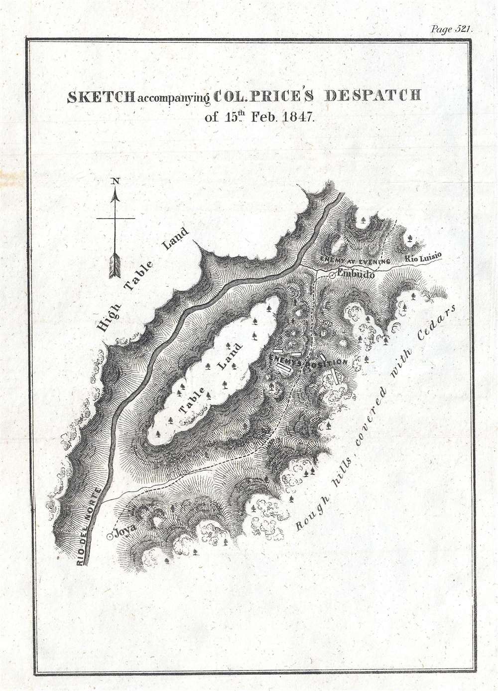 Sketch accompanying Col. Price's Despatch of 15th Feb. 1847. - Main View