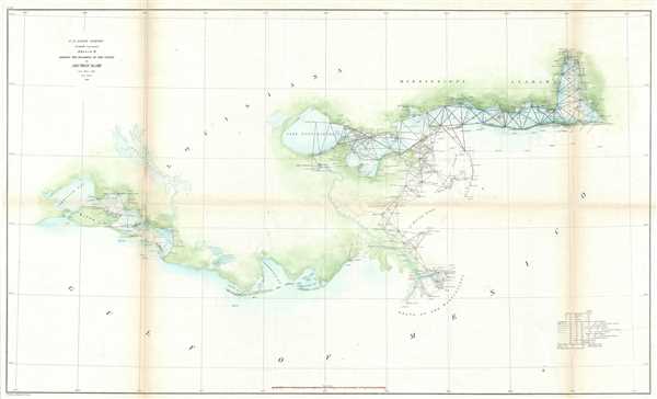 Sketch H Showing the Progress of the Survey in Section No. VIII from 1846 - 1860. - Main View