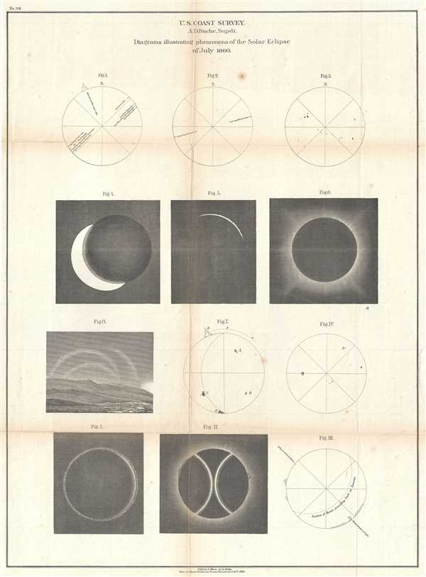 Diagrams illustrating phenomena of the Solar Eclipse of July 1860. - Main View