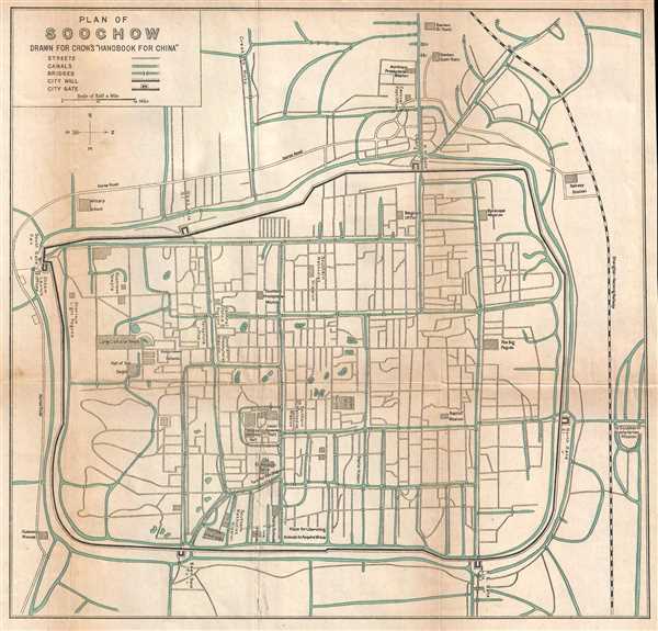 Plan of Soochow. Drawn for Crow's 'Handbook for China.' - Main View