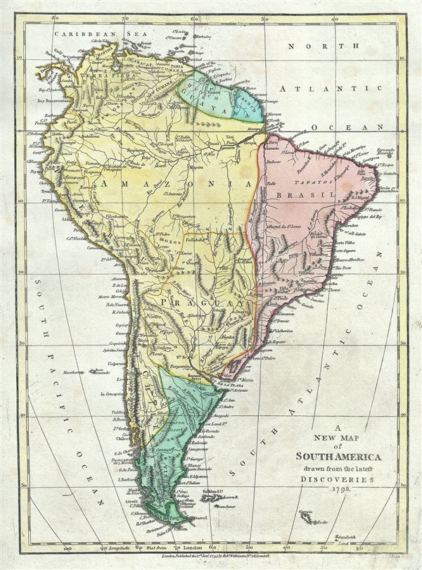 A New Map of South America drawn from the latest Discoveries. - Main View