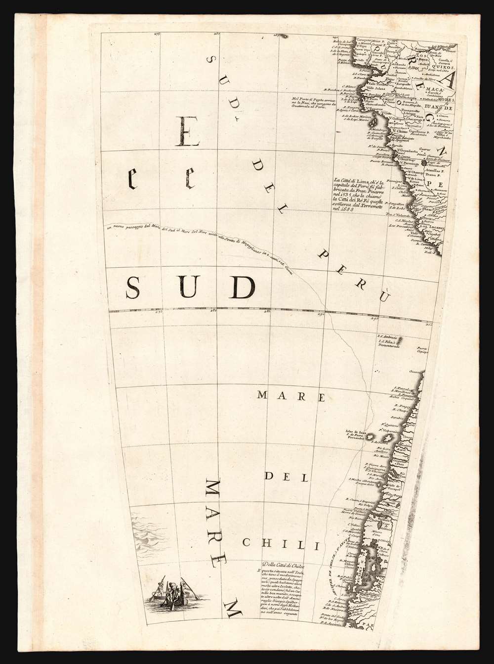 (Set of three Globe Gores of South America from the Equator to 50º south). - Alternate View 2