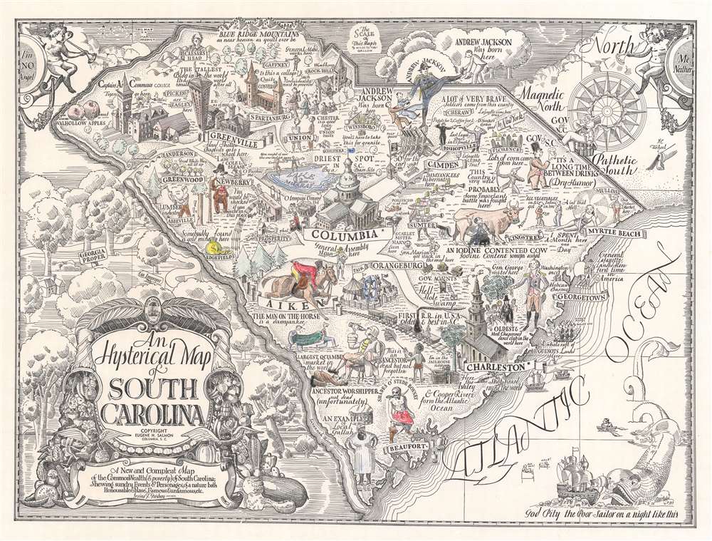 An Hysterical Map of South Carolina. - Main View
