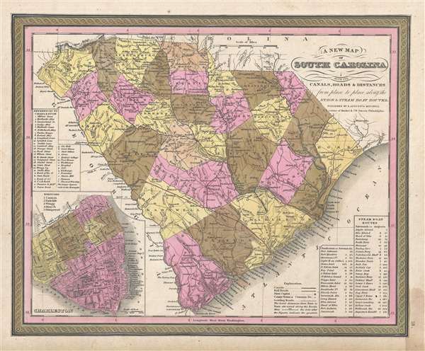 1849 Mitchell Map of South Carolina