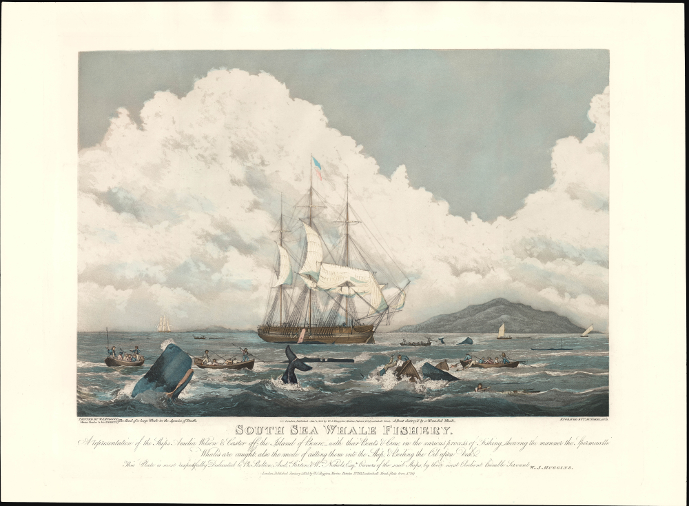 1825 Huggins and Sutherland View of the South Sea Whale Fishery