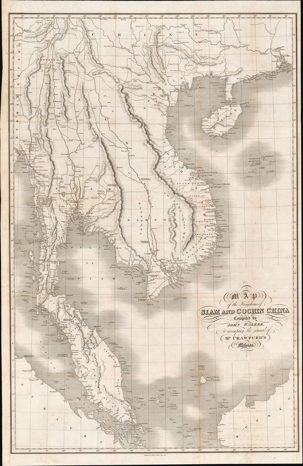 Map of the Kingdoms of Siam and Cochin China. - Main View