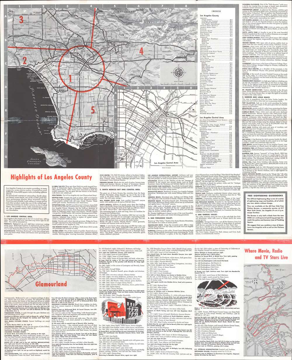 Official All-Year Club Sight-Seeing Map Southern California. - Alternate View 1