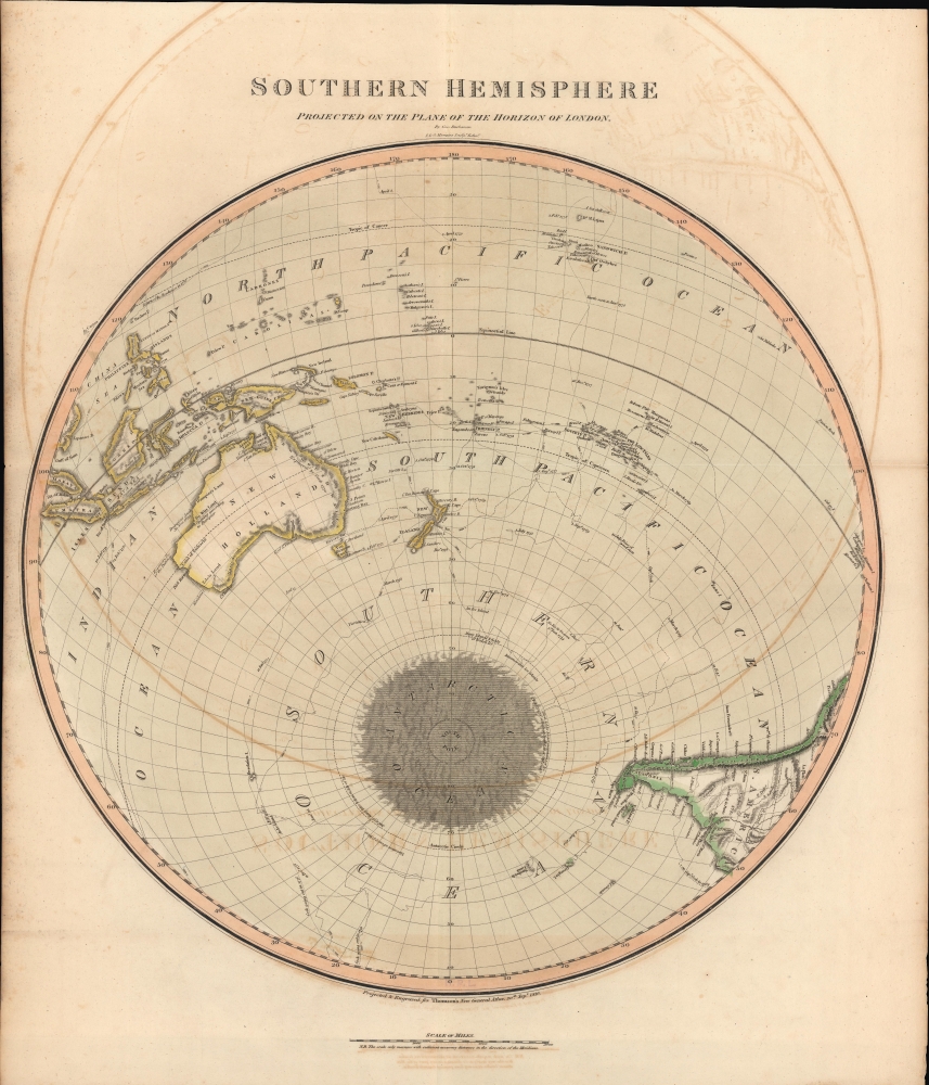 Southern Hemisphere Projected on the Plane of the Horizon of London. - Main View