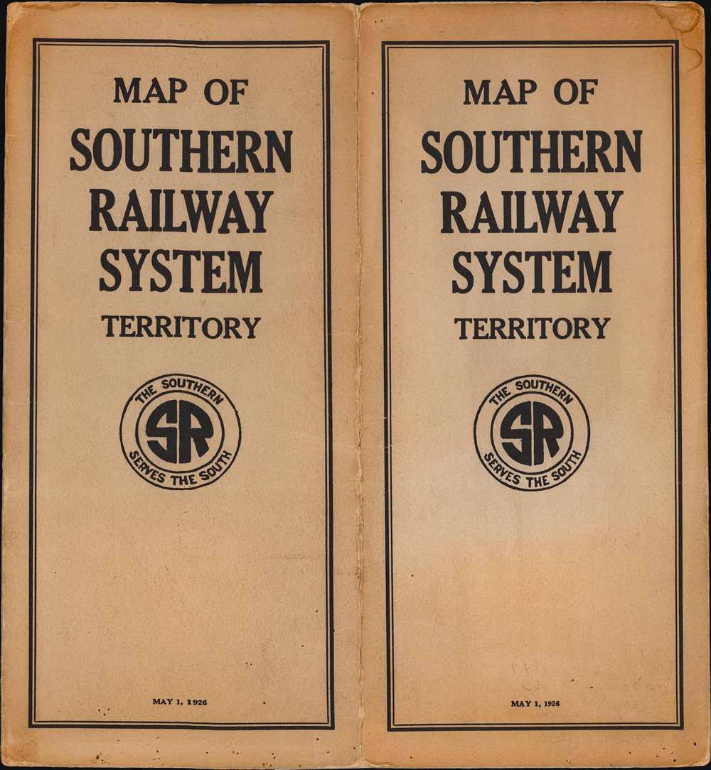 Map of the Southern Railway System Geographically Correct. - Alternate View 1