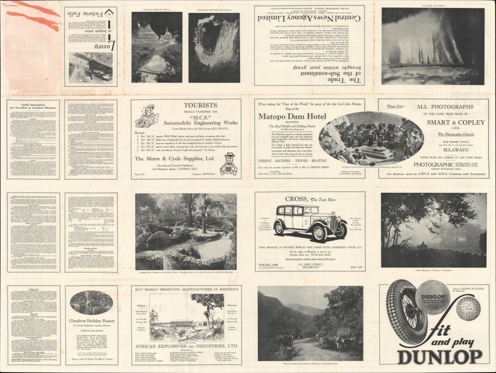 Tourist map of Southern Rhodesia. Map Compiled and Issued by Southern Rhodesia Publicity Bureau. - Alternate View 2