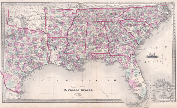 Southern States Map With Cities